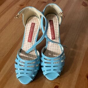 BAIT footwear 1940s 1950s blue heels